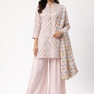 Jan - Khaadi 3-Piece Floral Kurta Palazzo Dupatta Set NWT Size 12